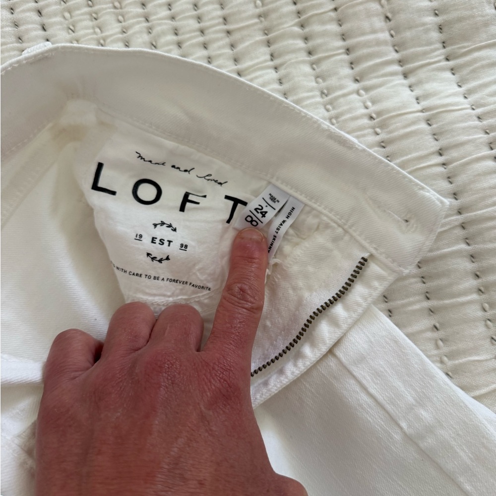 LOFT Cream Trousers